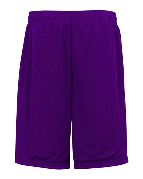 Badger 7219 Men's Pro Mesh 9" Shorts with Pockets - Purple - back