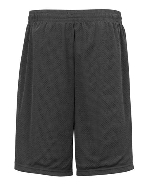 Badger 7219 Men's Pro Mesh 9" Shorts with Pockets - Graphite - back