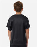 Alleson Athletic 2930 Youth B-Core Placket Jersey - Black - model back
