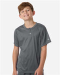 Alleson Athletic 2930 Youth B-Core Placket Jersey - Graphite - model front