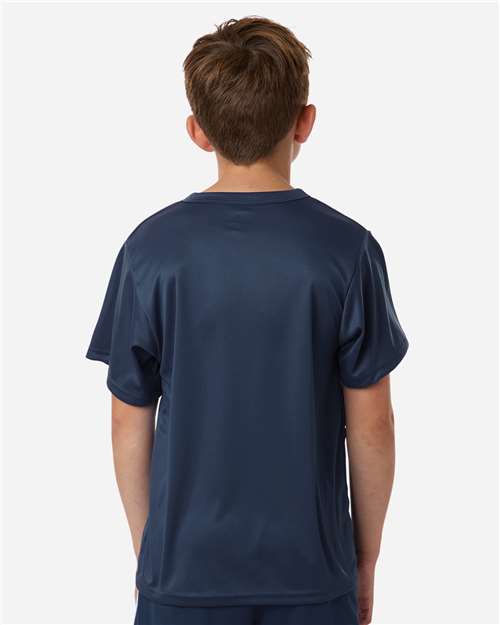 Alleson Athletic 2930 Youth B-Core Placket Jersey - Navy - model back
