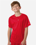 Alleson Athletic 2930 Youth B-Core Placket Jersey - Red - model front