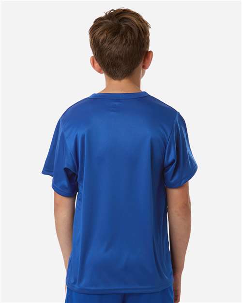 Alleson Athletic 2930 Youth B-Core Placket Jersey - Royal - model back
