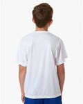 Alleson Athletic 2930 Youth B-Core Placket Jersey - White - model back