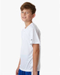 Alleson Athletic 2930 Youth B-Core Placket Jersey - White - model side