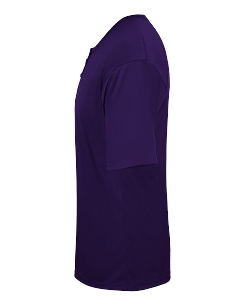Alleson Athletic 7930 Men's B-Core Placket Jersey - Purple - side