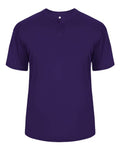 Alleson Athletic 7930 Men's B-Core Placket Jersey - Purple - front