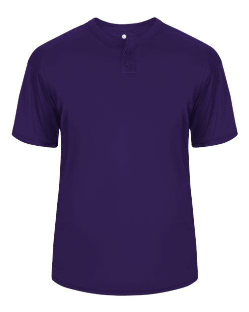Alleson Athletic 7930 Men's B-Core Placket Jersey - Purple - front