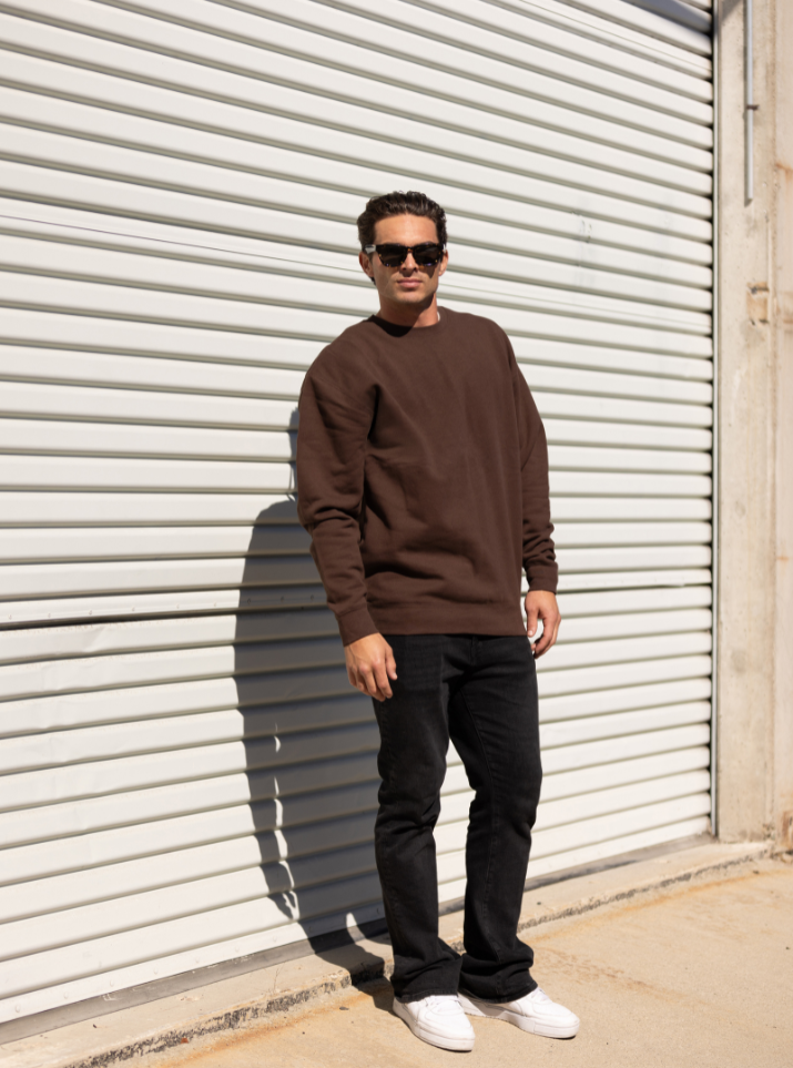 Heavyweight Crewneck Sweatshirt in Storm Blue, additional view