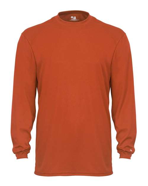 Badger 4104 Unisex B-Core Long Sleeve T-Shirt - Burnt Orange - front