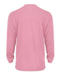 Badger 4104 Unisex B-Core Long Sleeve T-Shirt - Pink - back