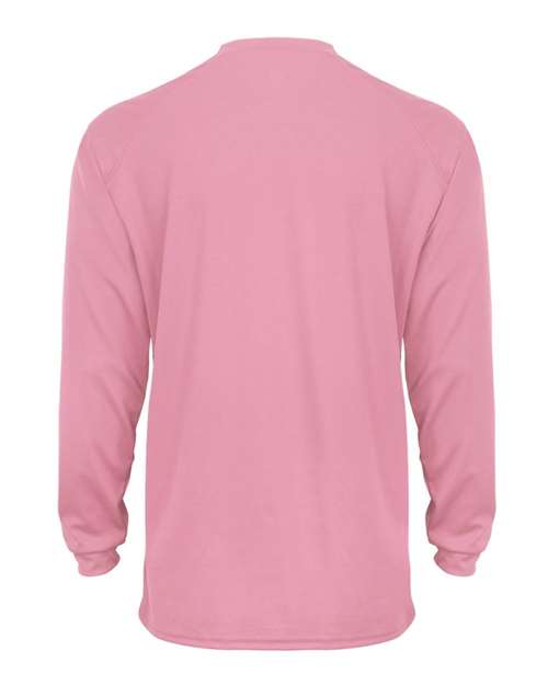 Badger 4104 Unisex B-Core Long Sleeve T-Shirt - Pink - back