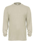 Badger 4104 Unisex B-Core Long Sleeve T-Shirt - Sand - front