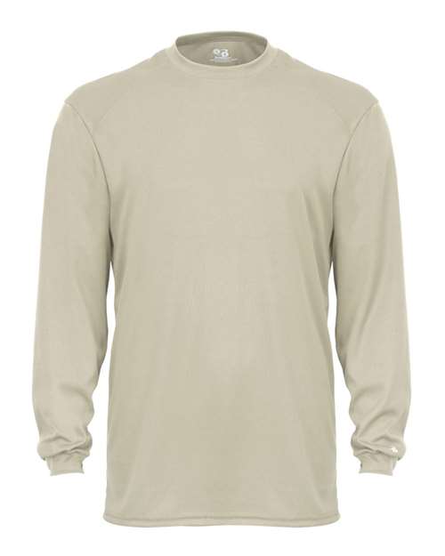 Badger 4104 Unisex B-Core Long Sleeve T-Shirt - Sand - front