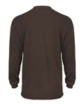 Badger 4104 Unisex B-Core Long Sleeve T-Shirt - Brown - back