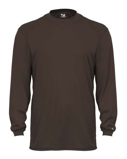 Badger 4104 Unisex B-Core Long Sleeve T-Shirt - Brown - front