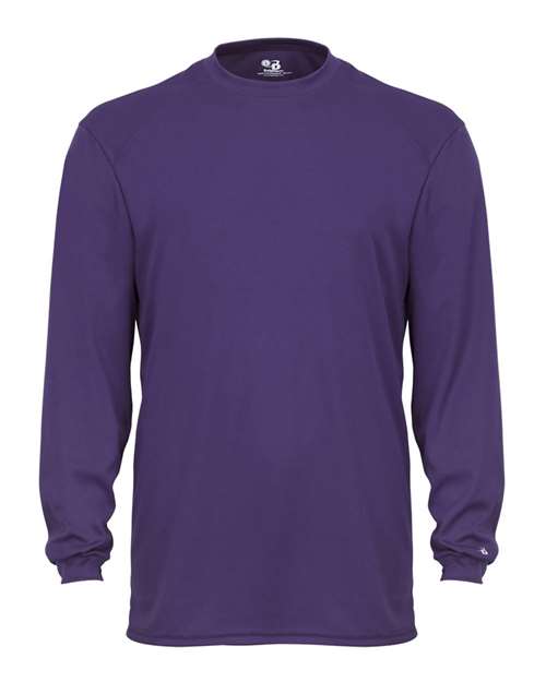 Badger 4104 Unisex B-Core Long Sleeve T-Shirt - Purple - front