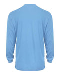 Badger 4104 Unisex B-Core Long Sleeve T-Shirt - Columbia Blue - back