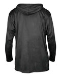 Badger 4105 Unisex B-Core Hooded Long Sleeve T-Shirt - Black - back