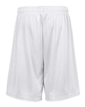 Badger 4107 Men's B-Core 7" Shorts - White - back