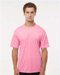 Badger 4120 Men's B-Core Sport Shoulders T-Shirt - Pink - model front