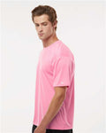 Badger 4120 Men's B-Core Sport Shoulders T-Shirt - Pink - model side
