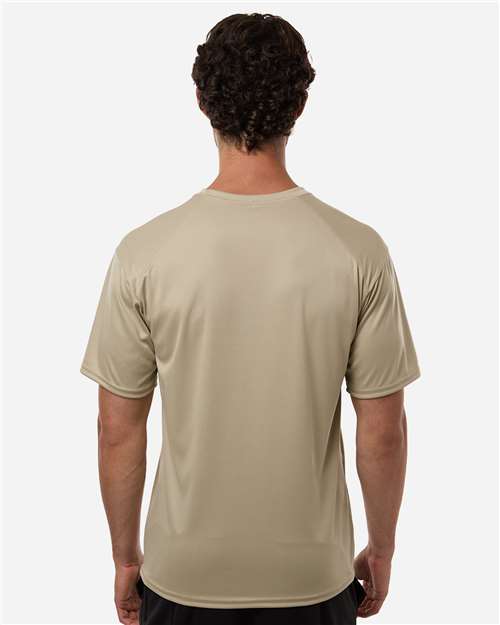 Badger 4120 Men's B-Core Sport Shoulders T-Shirt - Sand - model back