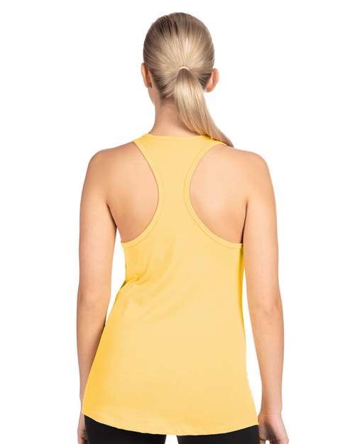 Next Level 1533 Women's Ideal Racerback Tank - Banana Cream - model back