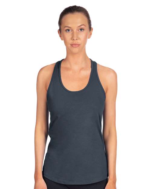 Next Level 1533 Women's Ideal Racerback Tank - Indigo - model front