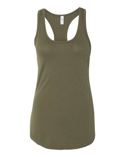 Next Level 1533 Women's Ideal Racerback Tank - Military Green - front