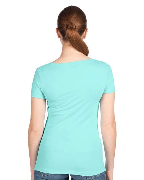 Next Level 1540 Women's Ideal V-Neck T-Shirt - Cancun - model back