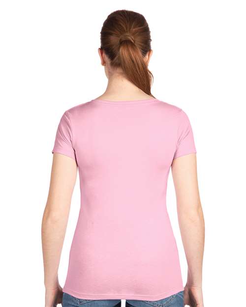 Next Level 1540 Women's Ideal V-Neck T-Shirt - Lilac - model back