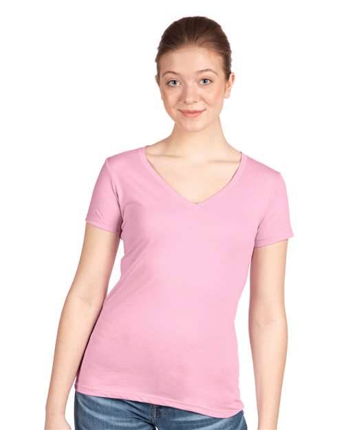 Next Level 1540 Women's Ideal V-Neck T-Shirt - Lilac - model front