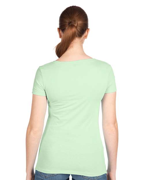 Next Level 1540 Women's Ideal V-Neck T-Shirt - Mint - model back