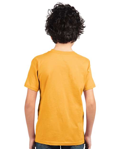 Next Level 3310 Youth Cotton T-Shirt - Gold - model back