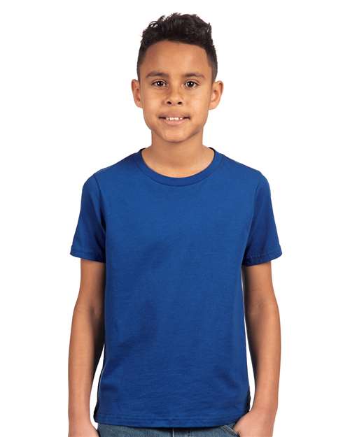 Next Level 3310 Youth Cotton T-Shirt - Royal - model front