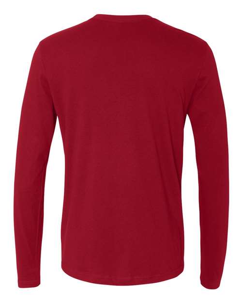 Next Level 3601 Unisex Cotton Long Sleeve T-Shirt - Cardinal - back