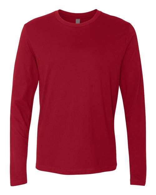 Next Level 3601 Unisex Cotton Long Sleeve T-Shirt - Cardinal - front