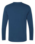 Next Level 3601 Unisex Cotton Long Sleeve T-Shirt - Cool Blue - back