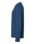 Next Level 3601 Unisex Cotton Long Sleeve T-Shirt - Cool Blue - side