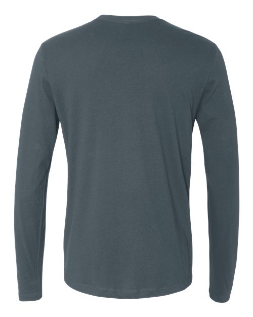 Next Level 3601 Unisex Cotton Long Sleeve T-Shirt - Indigo - back