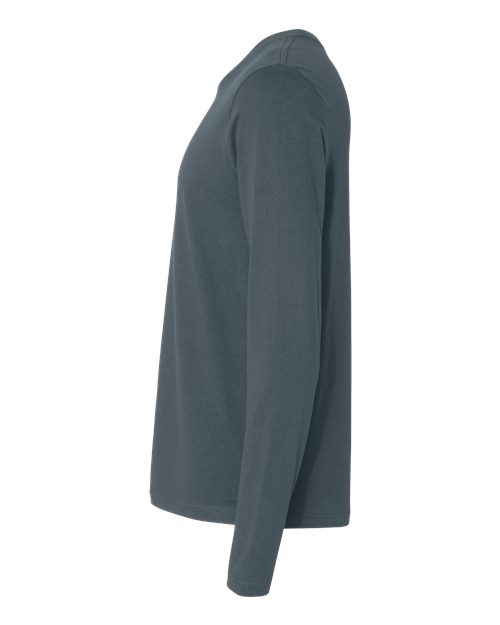 Next Level 3601 Unisex Cotton Long Sleeve T-Shirt - Indigo - side