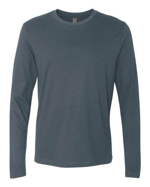 Next Level 3601 Unisex Cotton Long Sleeve T-Shirt - Indigo - front