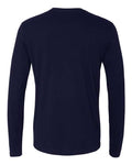 Next Level 3601 Unisex Cotton Long Sleeve T-Shirt - Midnight Navy - back