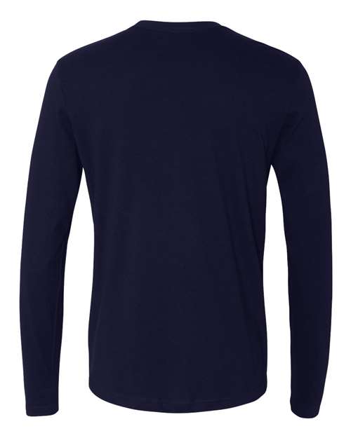Next Level 3601 Unisex Cotton Long Sleeve T-Shirt - Midnight Navy - back