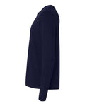 Next Level 3601 Unisex Cotton Long Sleeve T-Shirt - Midnight Navy - side