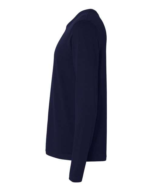 Next Level 3601 Unisex Cotton Long Sleeve T-Shirt - Midnight Navy - side
