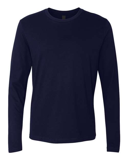 Next Level 3601 Unisex Cotton Long Sleeve T-Shirt - Midnight Navy - front