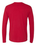Next Level 3601 Unisex Cotton Long Sleeve T-Shirt - Red - back