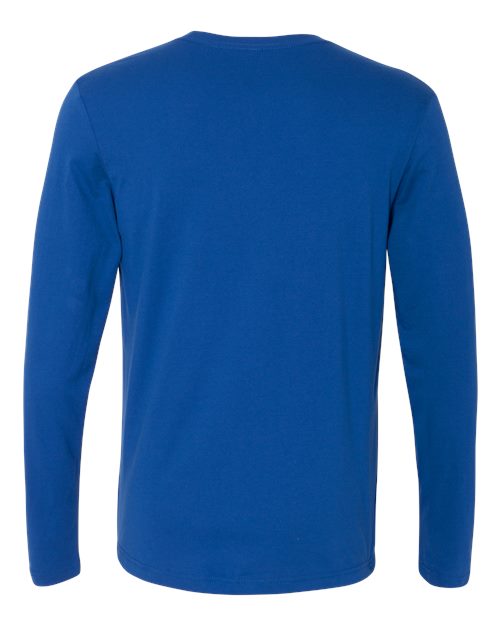 Next Level 3601 Unisex Cotton Long Sleeve T-Shirt - Royal - back